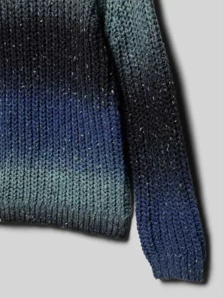 Sweter z dzianiny o kroju regular fit z okrągłym dekoltem S.oliver Red Label niebieski