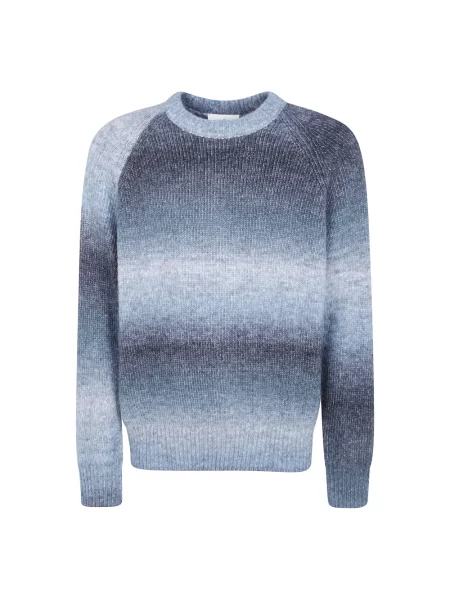 Sweter Les Deux wełniany gradientowy niebieski