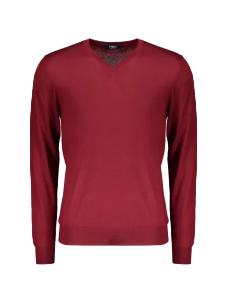 Pulover Fedeli cu decolteu în V roșu
