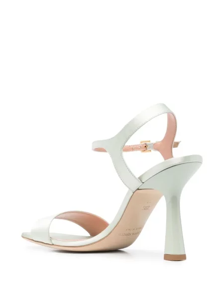 Sandale Alberta Ferretti de mătase verde