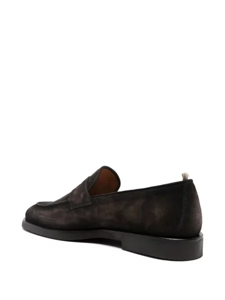 Pantofi loafer Officine Creative din piele de căprioară maro