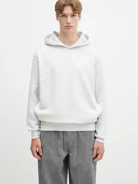 Hanorac cu glugă Alpha Industries cu glugă gri