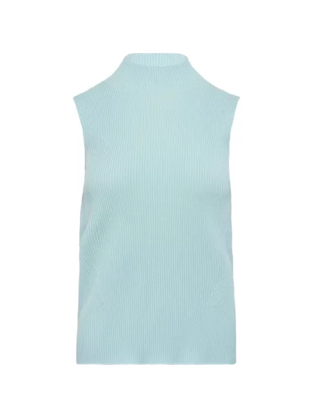 Top Cfcl z wysokim kołnierzem prążkowany zielony