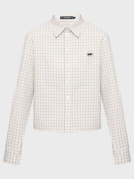 Картата сорочка Karl Lagerfeld біла