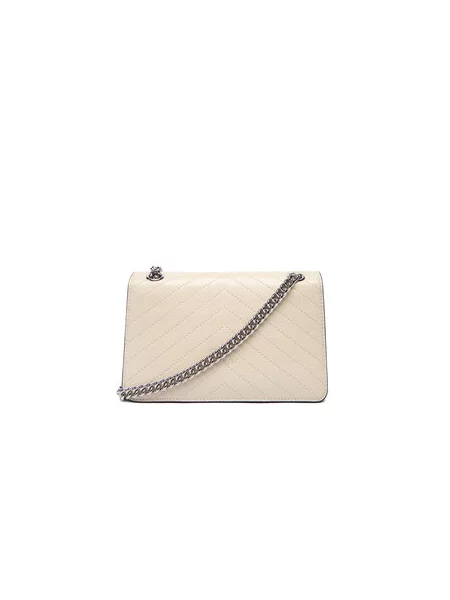 PINKO Rankinė ant peties Pinko Sac Rabat Love One Light Mini Vitello Wr Blanc' balta