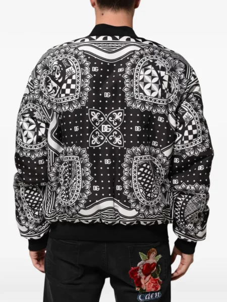 Geacă bomber Dolce & Gabbana cu imagine negru