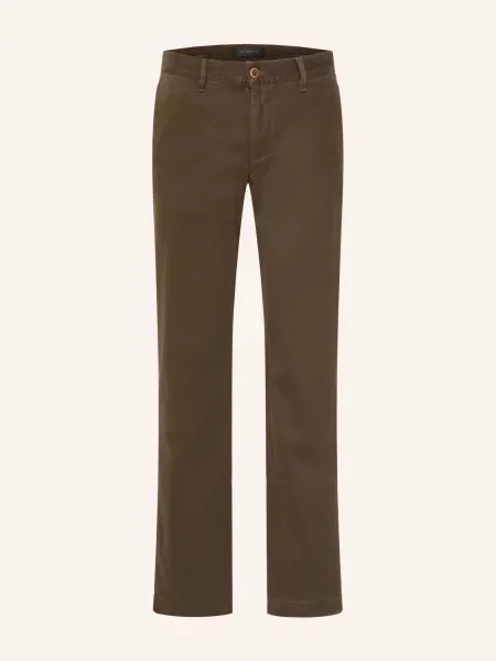 Alberto Chino Kalhoty Lou Regular Fit hnědá