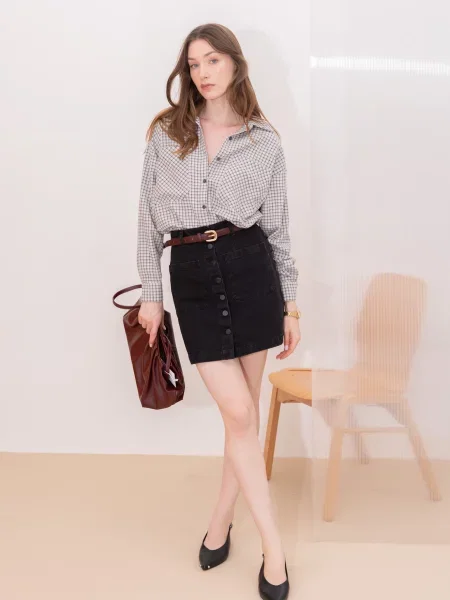 Джинсова спідниця VMMA чорний