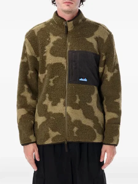 Fleece terepmintás dzseki Kavu nyomtatás zöld