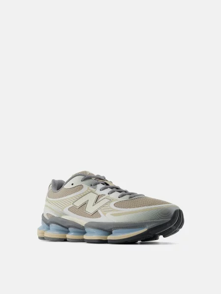 Повседневные кроссовки New Balance с сеткой в сеточку коричневые
