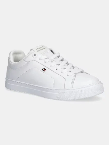 Кожени маратонки Tommy Hilfiger ICON COURT SNEAKER бяло