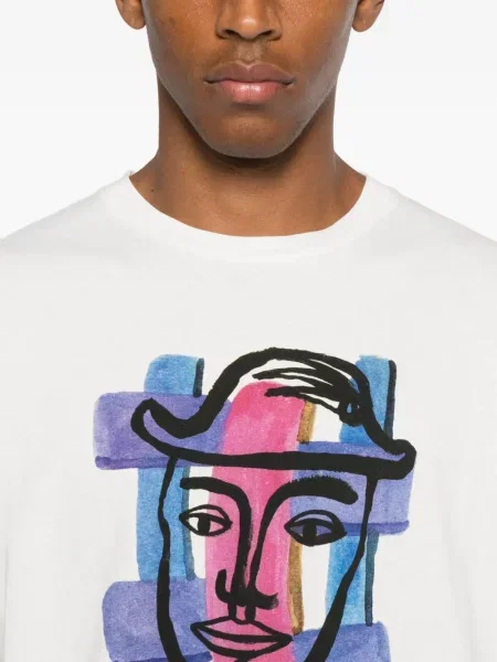 Tricou Bode cu imagine alb