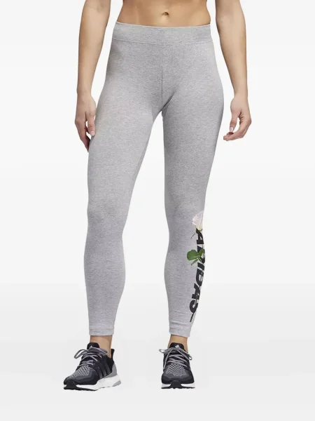 Leggings Adidas cu imagine din piele de căprioară alergare gri