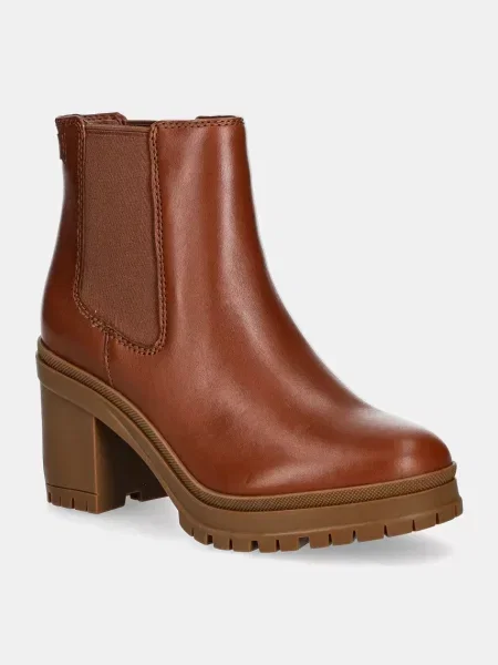 Lauren Ralph Lauren ghete chelsea de piele Cailie maro