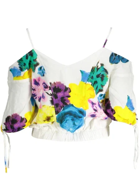 Rochie mini Desigual scurtă de costum alb