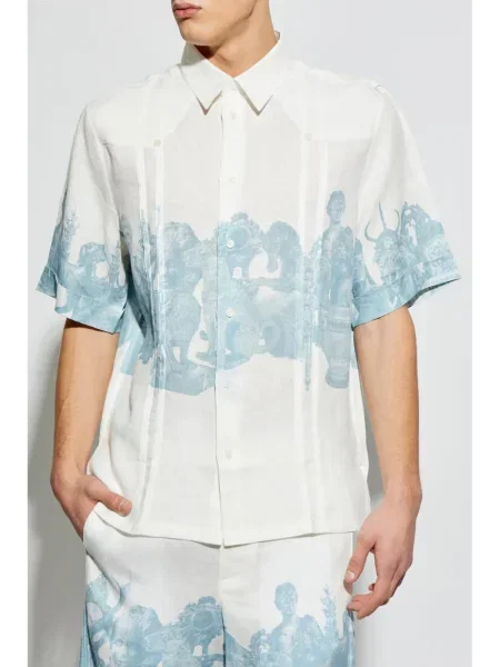 Cămașă Givenchy de in cu imagine alb