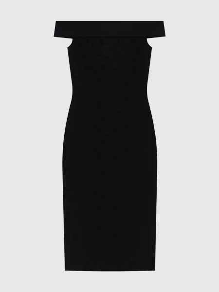 Сукня з відкритими плечима Alexander Mcqueen чорна