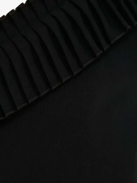Плисирана костюм мини рокля The Kooples едно рамо черно