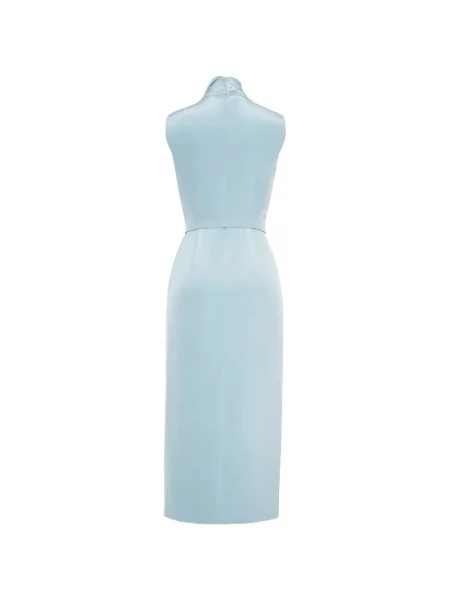 Cu centură rochie midi Adam Lippes albastru