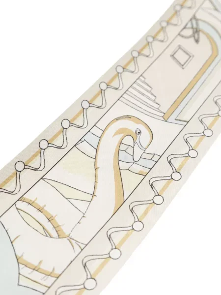 Fular Tory Burch de mătase cu imagine
