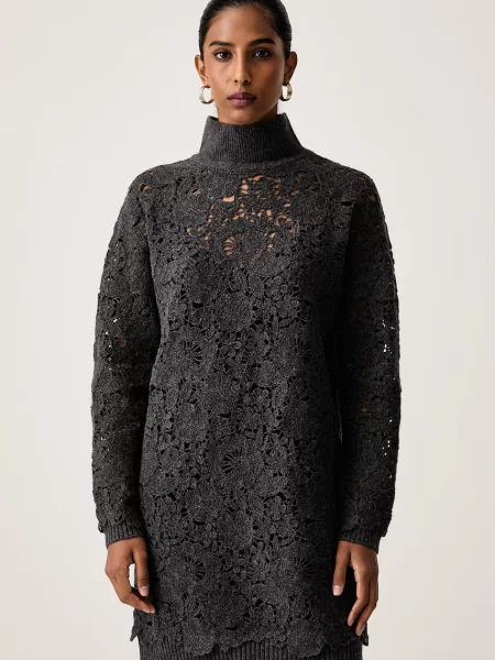 ERMANNO Firenze rochie tricotată gri