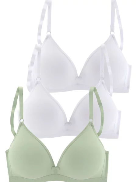 PETITE FLEUR Sutien weiß 1x grün verde deschis alb