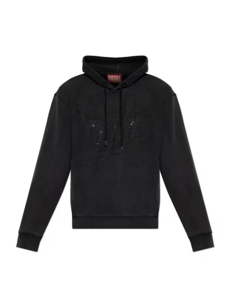 Bluza z kapturem Diesel z kapturem czarna