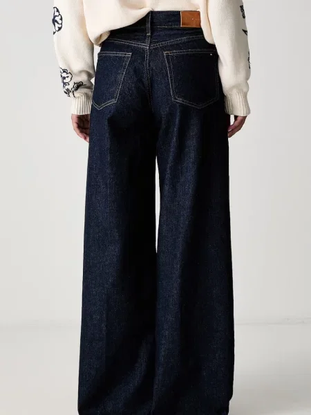 Tommy Hilfiger jeansy wide leg granatowe