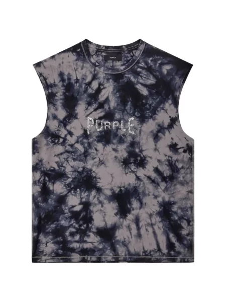 Tricou Purple Brand fără mâneci cu legături violet