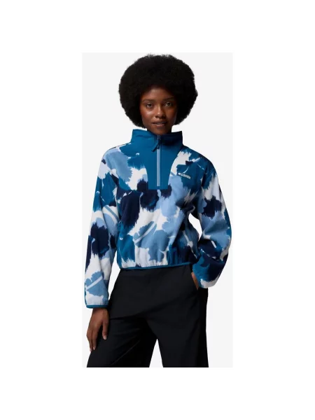 Polar Columbia Sequoia Grove II Printed Half Zip ciemnoniebieski jasnoniebieski XS biały