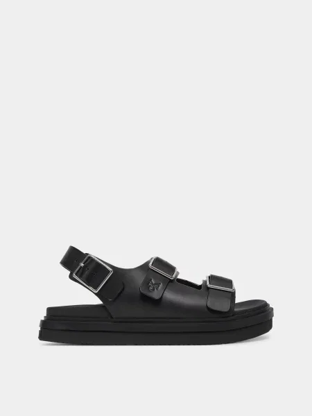 Шкіряні Босоніжки Calvin Klein чорний