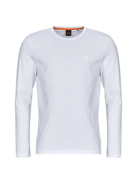 Tricou cu mânecă lungă Boss alb