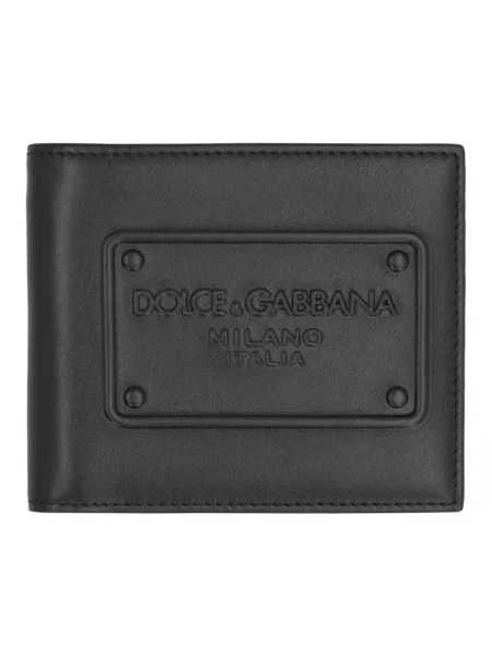 Portfel Dolce And Gabbana skórzany czarny