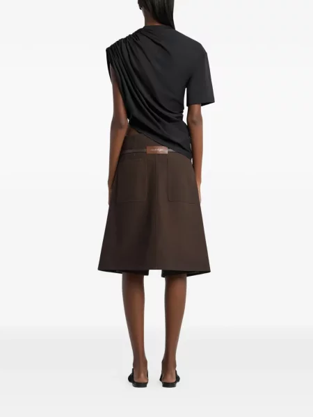 Koszulka Courreges drapowana czarna