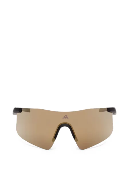 Ochelari de soare Adidas cu imprimeu geometric cu autograf alb
