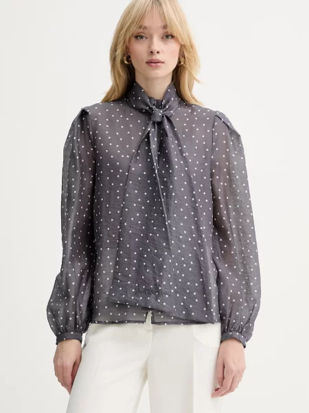 Silvian Heach cămașă cu in TINIZ gri