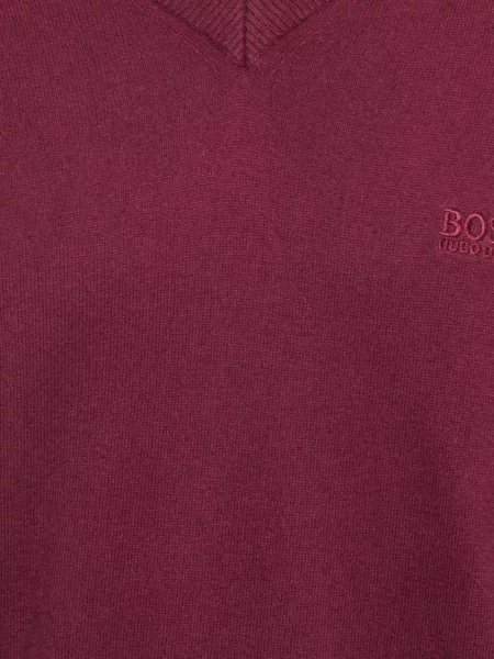 Pulover Boss cu decolteu în V roșu