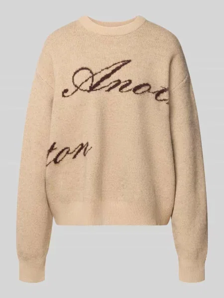 Sweter z dzianiny o kroju oversized z detalami z logo Another Cotton Lab