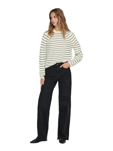 ONLY Pulover ONLBASE / alb natural negru