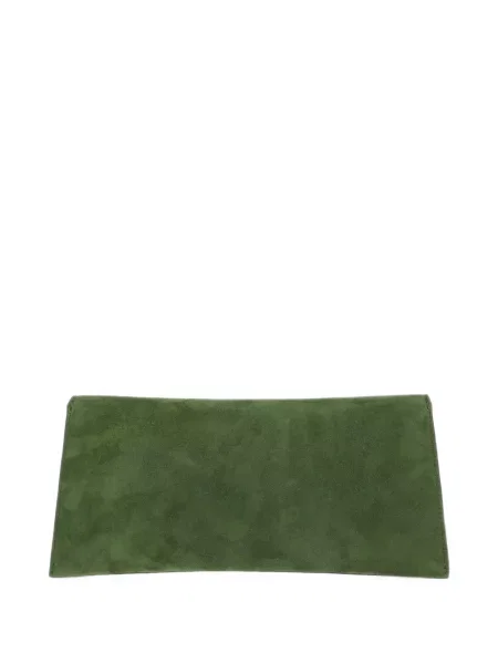 Geantă plic Tyler Ellis din piele de căprioară verde