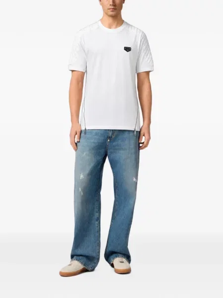 Matlasat tricou Philipp Plein alb