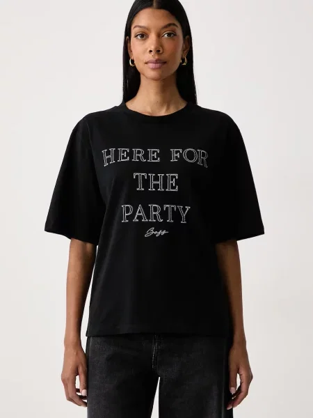 BOSS Orange tricou pentru femei din negru