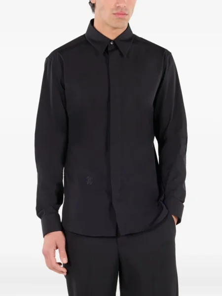 Cămașă Roberto Cavalli cu broderie negru
