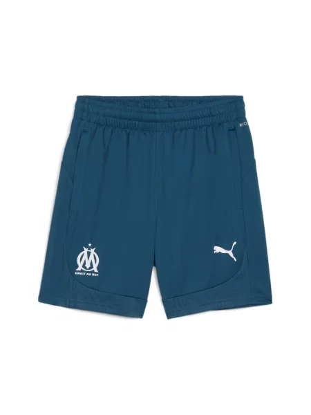 Młodzieżowe szorty treningowe Olympique Marsylia PUMA Ocean Tropic White Blue białe