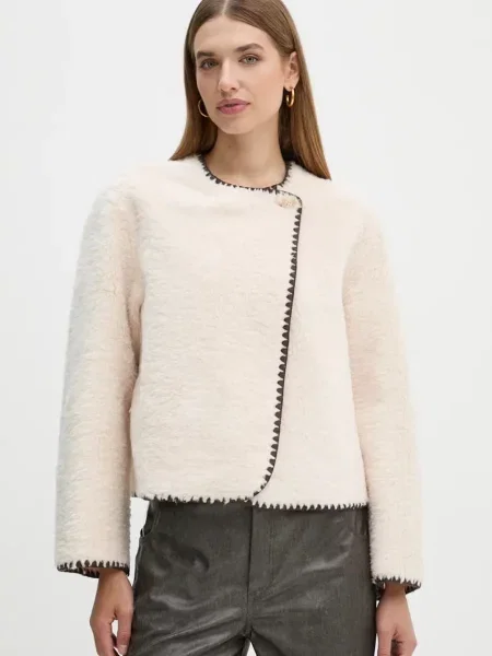 OUI geaca femei de tranzitie oversize bej