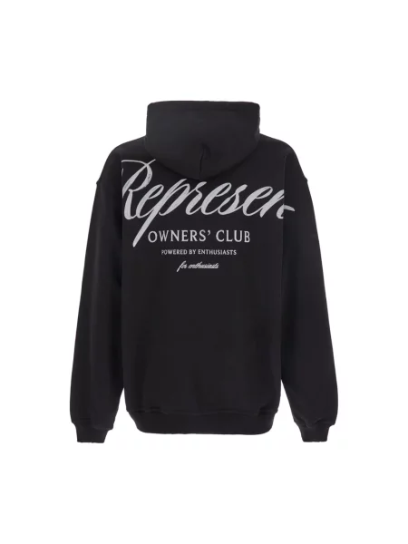 Lniana bluza z kapturem Represent czarna