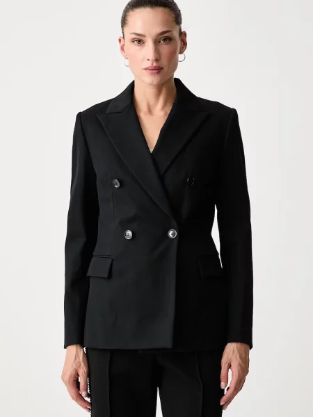 United Colors of Benetton sacou cu două rânduri de pentru femei negru