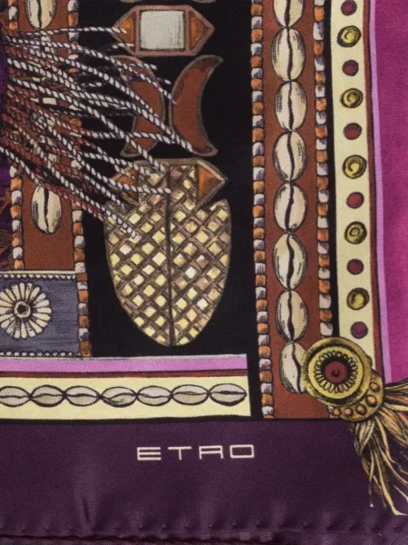 Fular Etro cu imagine violet