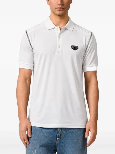 Tricou polo Philipp Plein alb