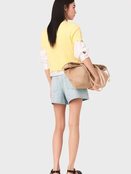 Джинсові шорти Maje блакитні